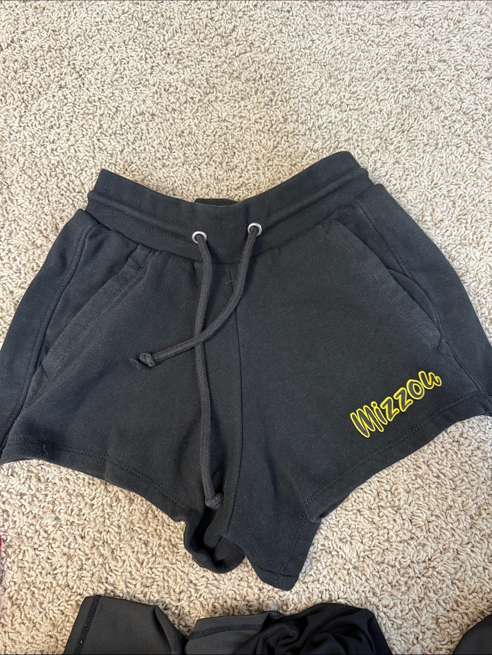 Mizzou Black Girls' Casual Lounge Shorts with Drawstring